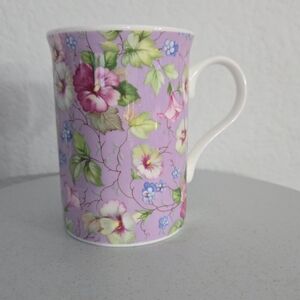 Crown Trent Floral Fine Bone China Coffee Cup And Saucer